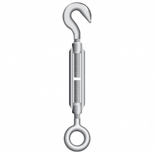 Stainless Steel Open Body Rigging Screw Hook - Eye - SSRSHE